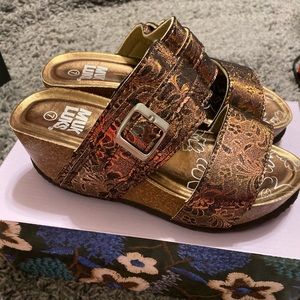 Rose Gold Sandals/Wedges